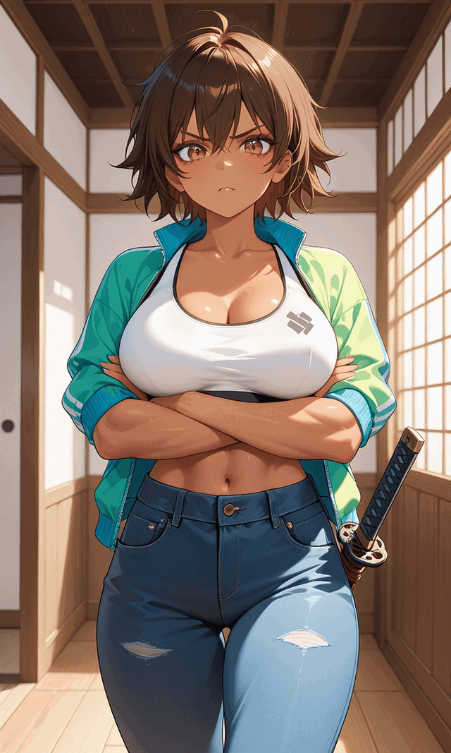 Lena Virelli - Tomboy with badass attitude and a blade.