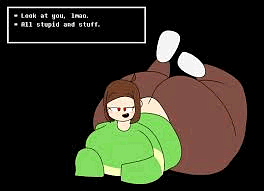storyshift chara but a lil bit chubby and super  thicc