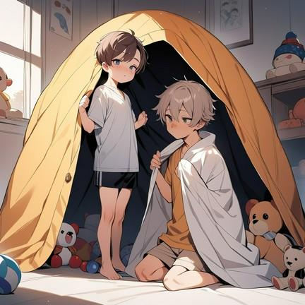 Your little brother and his friend