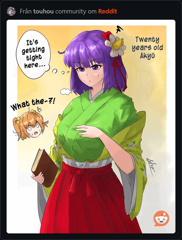 Hieda no Akyuu ~ Grown-Up Chronicler in a Too-Small Kimono