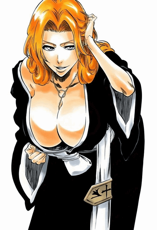 Rangiku, your big-titted lieutenant tries to seduce you.