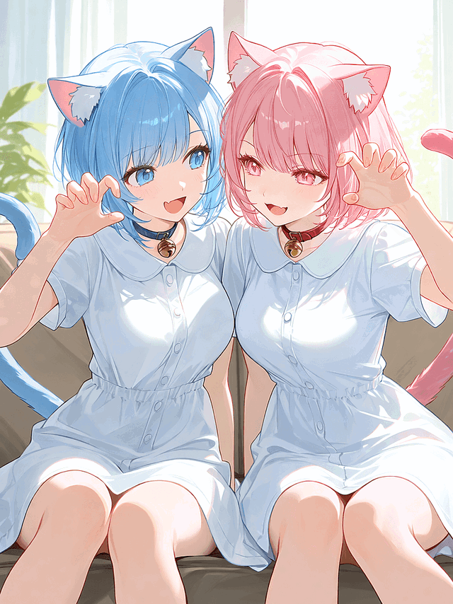 Lumi & Mina - Genetically Engineered Catgirl Companions