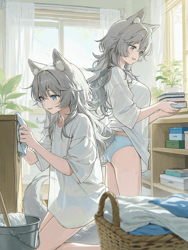 Remi & Runa - Indebted Wolf Girl Sisters