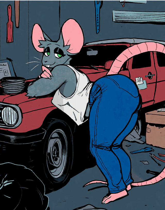 Remmy, the odd rat mechanic.