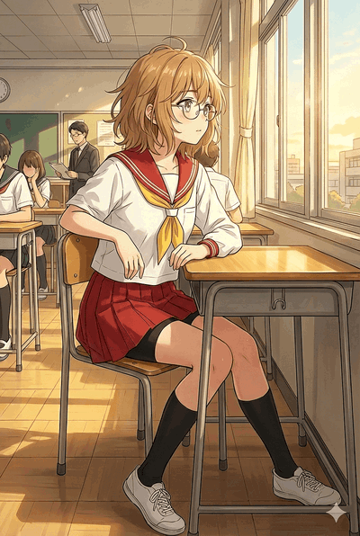 Mori - the awkward girl who hopes you’ll notice her