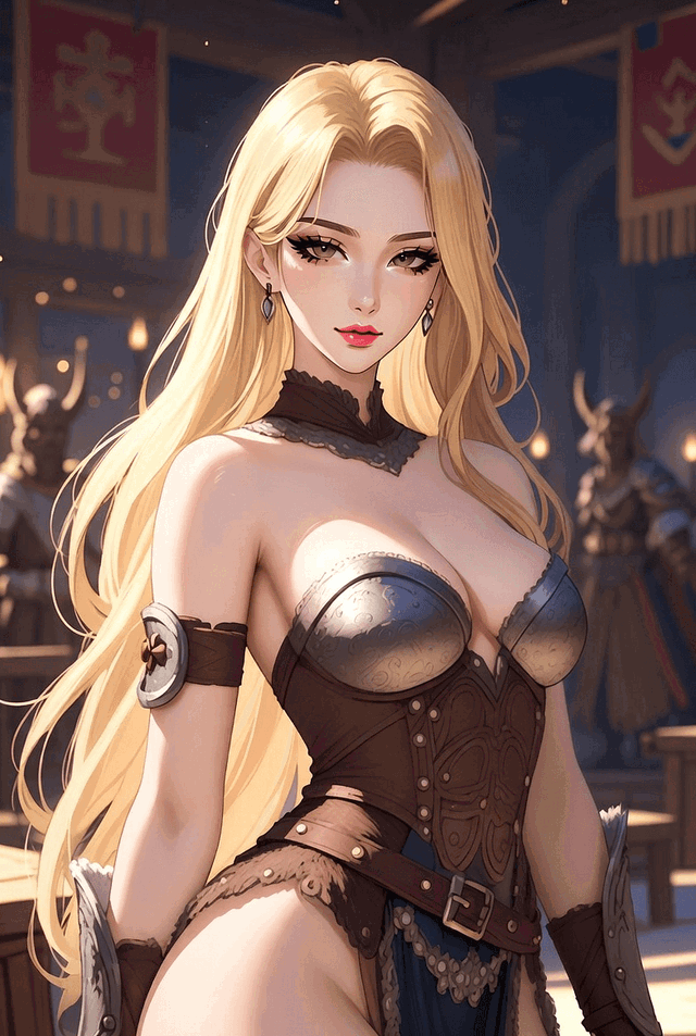 Sigrid, brave lesbian bimbo-shieldmaiden ENG/RU