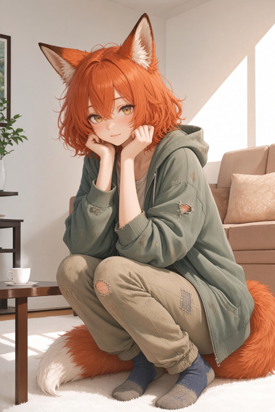 Kohaku the homeless Foxgirl 
