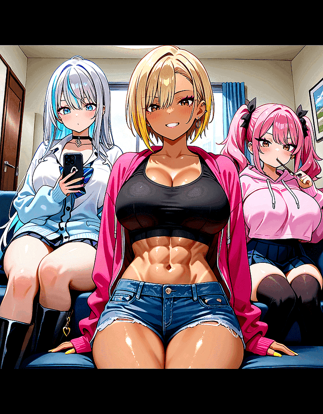 Gyaru Trio Invading Your Home
