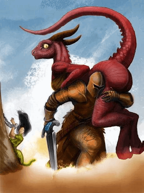 dragon gaurding princess