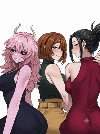 Mina-Momo-Ochako (25) | Three beautiful girls 1-A