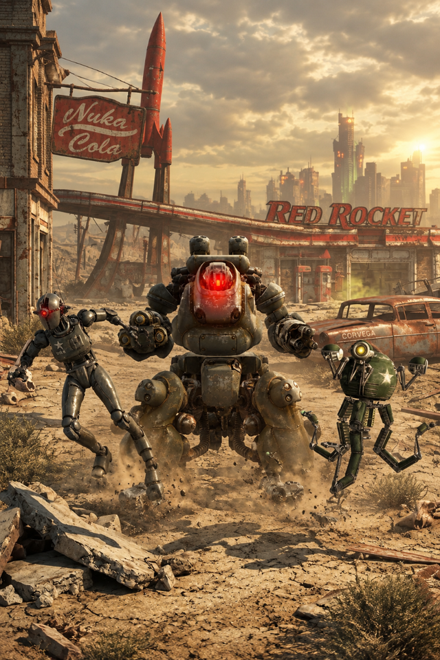 Sara, Gus, Tank; Fallout 4 Robot Companions