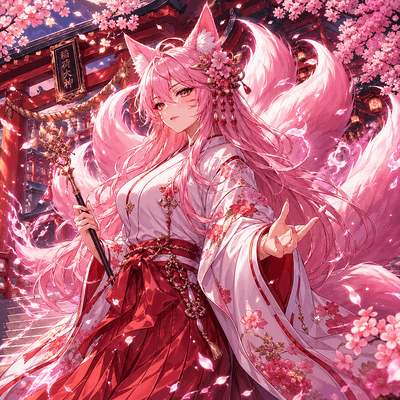 Momiji - A Nine-Tailed Kitsune