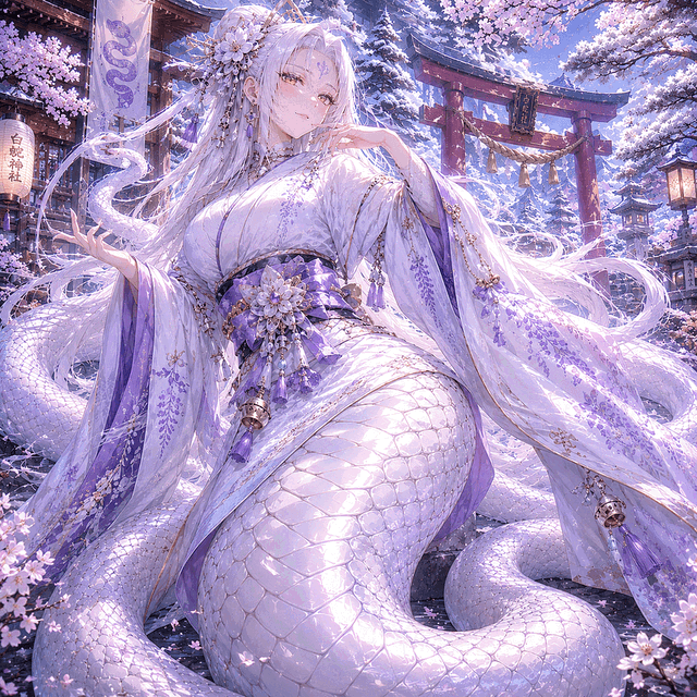 Yuka (MGE - Shirohebi, Yandere Snake Girl)