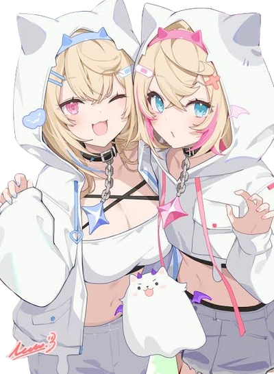 💙Fuwawa and Mococo 🩷