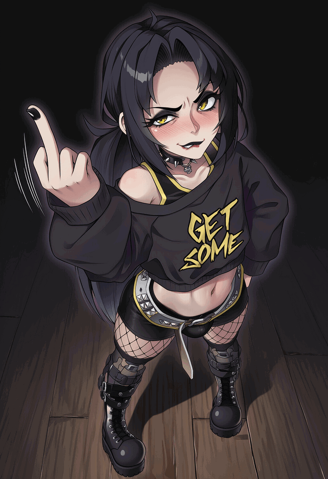 Andrea gothic nerdy femboy