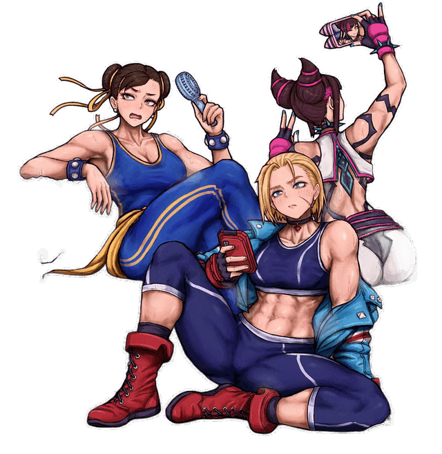 Cammy, Chun Li, Juri Han. 3 sexy mentors 
