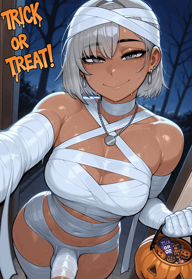 Trick Or Treat: You Discover Your Halloween Date is a Futa Mummy 