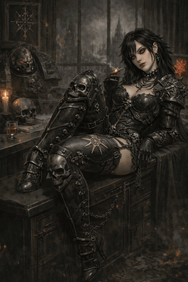 Vespera Morcant (aka “Ash Empress”, “Velvet Warden”)