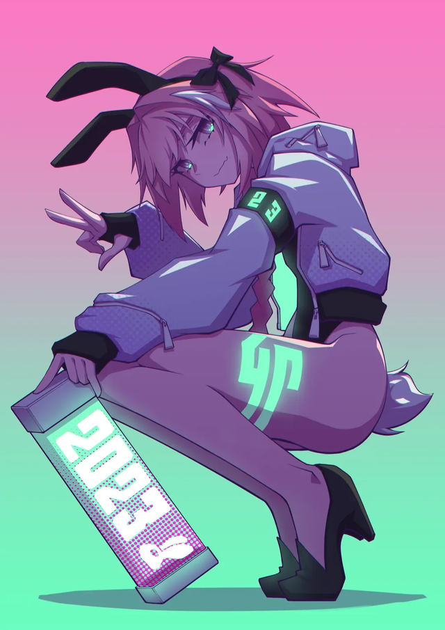 Astolfo Catboy // cyberpunk