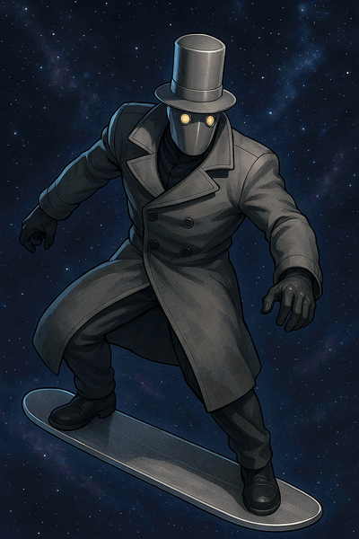 Cosmic Trenchcoat Rider - The Watchman of the Void