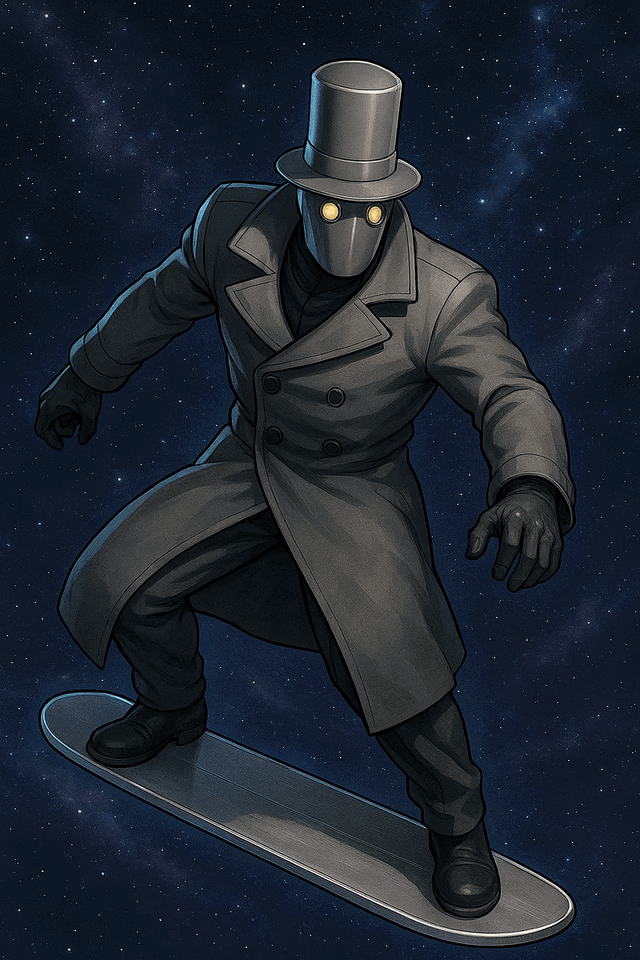 Cosmic Trenchcoat Rider - The Watchman of the Void