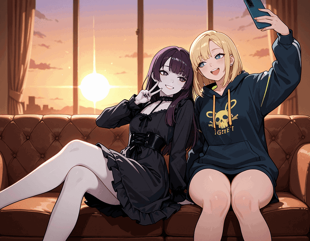 Amber and Violet