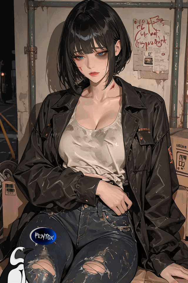 Beat up Drug Addict