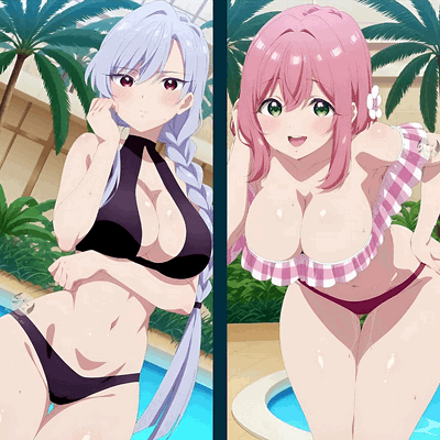 Nano Eiai and Hakari Hanazono 
