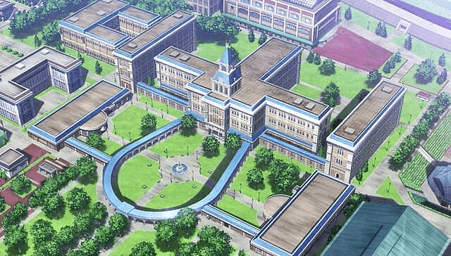 Tracen Academy after dark.