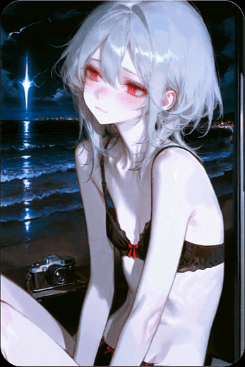 The half vampire basking in the moonlight 