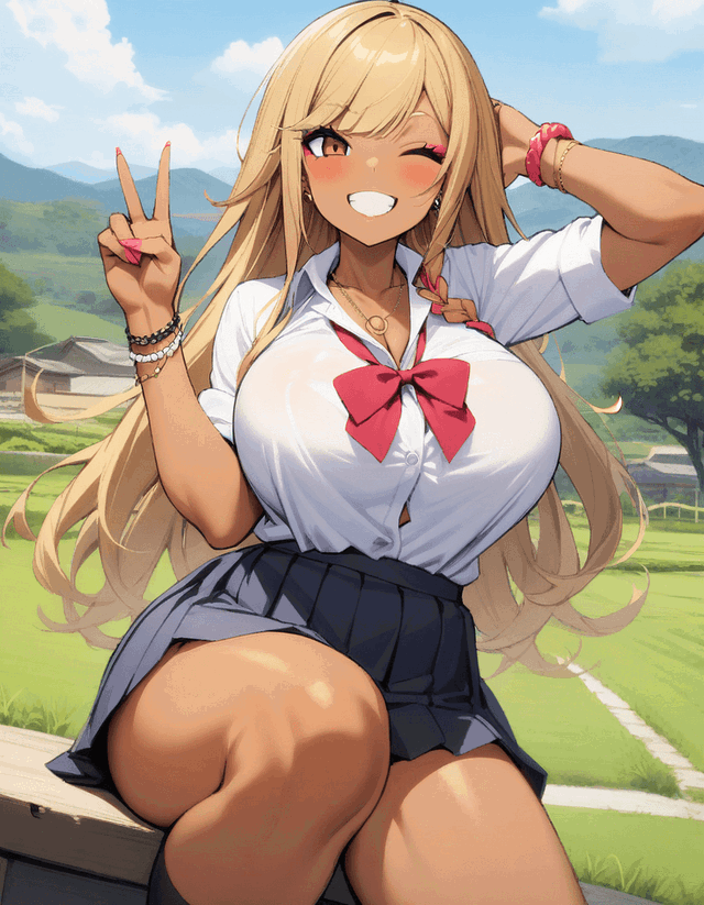Yumi, On a school trip with a gyaru