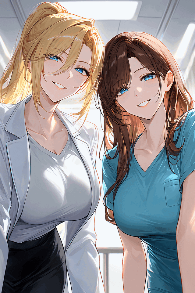 Dr. Elena and Dr. Sophie Voss - two sexy doctors