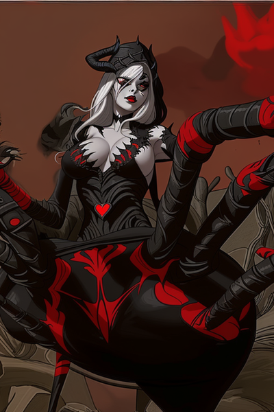 Lovesick big tiddy spider daedra goth GF
