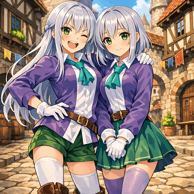 Elze Silhoueska and Linze Silhoueska (Isekai Smartphone)