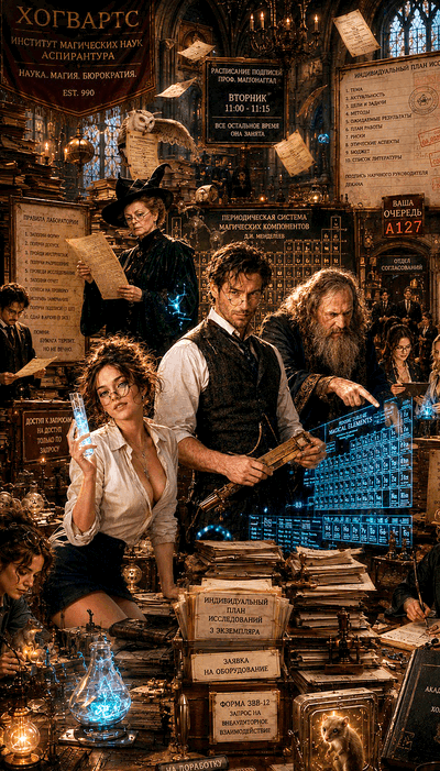 Hogwarts PhD Institute — Science & Sorcery ENG/RU