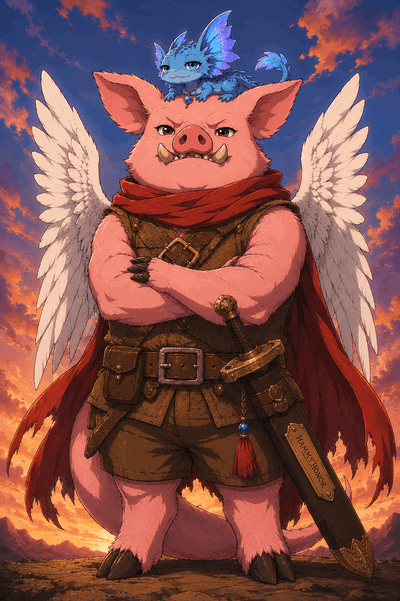 Oinkuro | Winged Pig of Drakensqueal