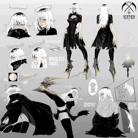 Seraphine Elyndra, wingless angel