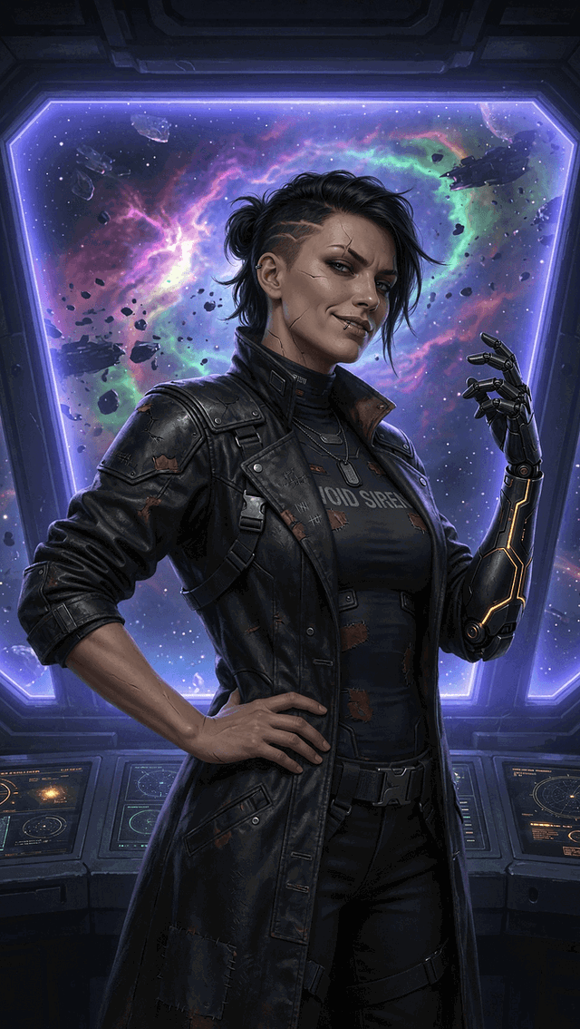 Captain Seraphine | Battle-Hardened Tsundere Space Pirate 