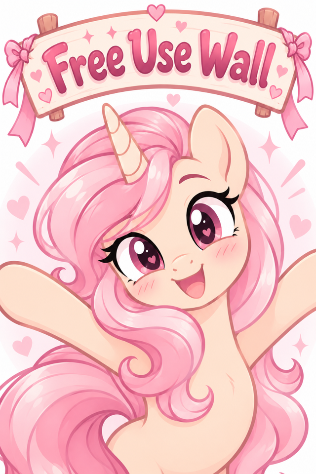 Peachy Keen - Free Use Pony Wall Extraordinaire 