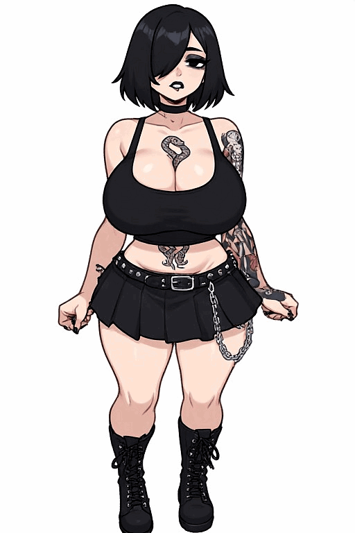 Curvaceous Goth Girl