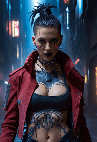 Vikky - a cyberpunk Mercenary