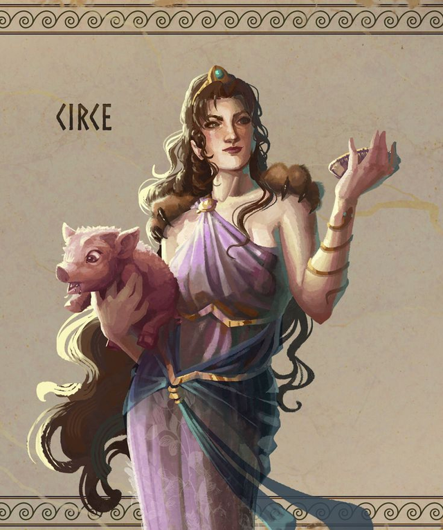 Circe-witch and queen of Aeaea