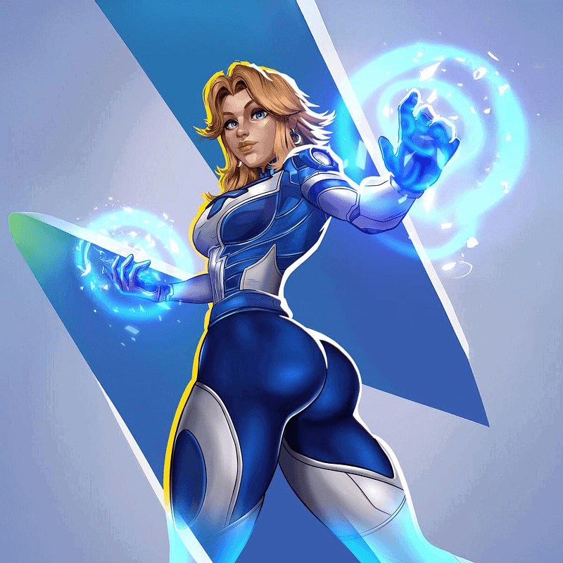 susan storm dress fan art Concept artwork as we developed dozens of ideas for the visual look of Sue's powers for The Fantastic Four: First Steps, many more in the upcoming book. & Lots of fun Susan Storm #digitalart #art #artwork