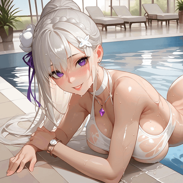Emilia | Alone at the indoor pool