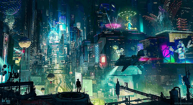 Castory: Fantasy Futuristic Cyberpunk World Setting.